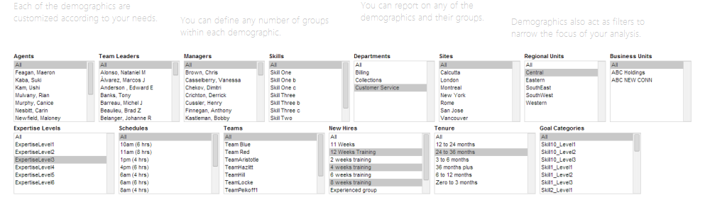 The Reporting Engine Filters and Demographics